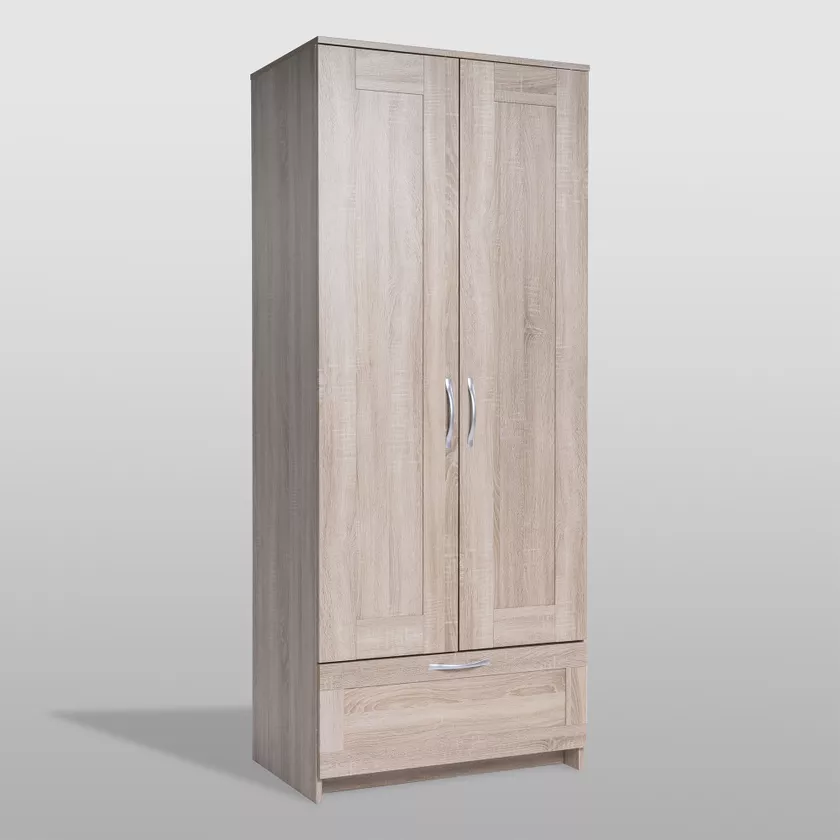 Шкаф Сириус, 2 двери и 1 ящик, дуб сонома в Екатеринбурге - gold-germes.ru | фото