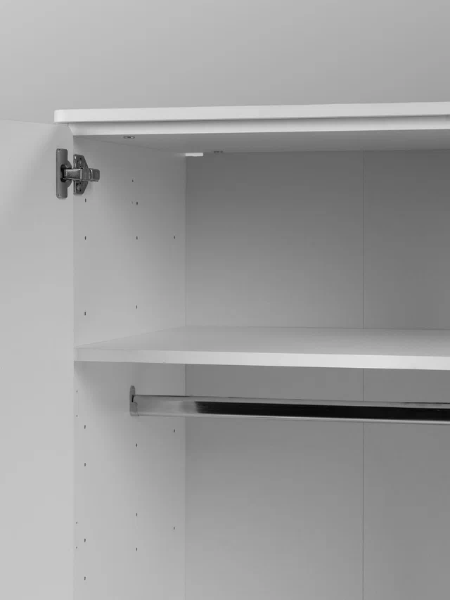 Шкаф распашной Пикси со штангой высотой 120 см, белый в Екатеринбурге - gold-germes.ru | фото 3