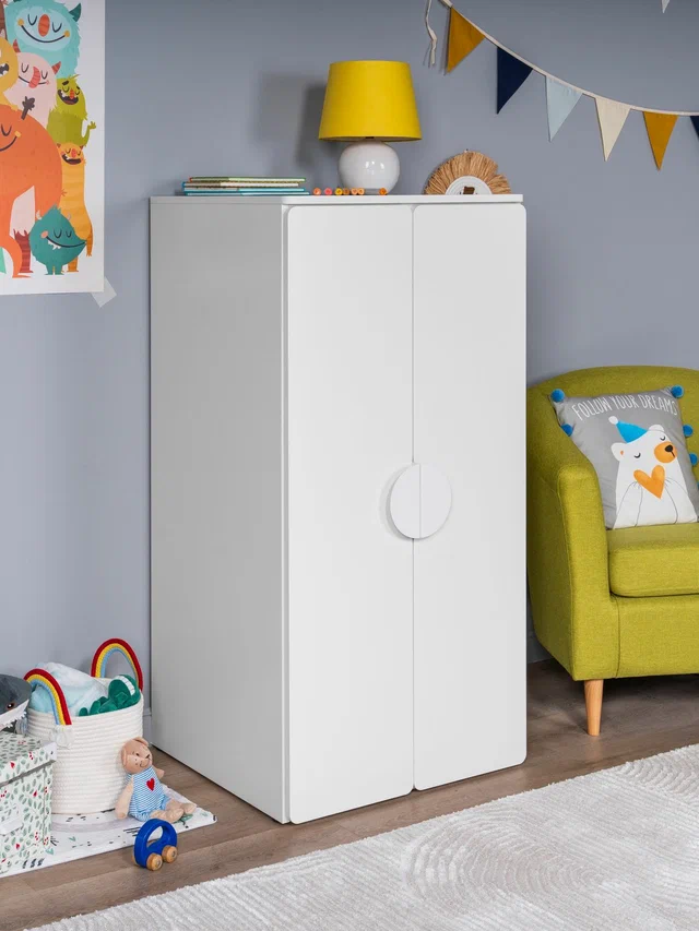 Шкаф распашной Пикси со штангой высотой 120 см, белый в Екатеринбурге - gold-germes.ru | фото