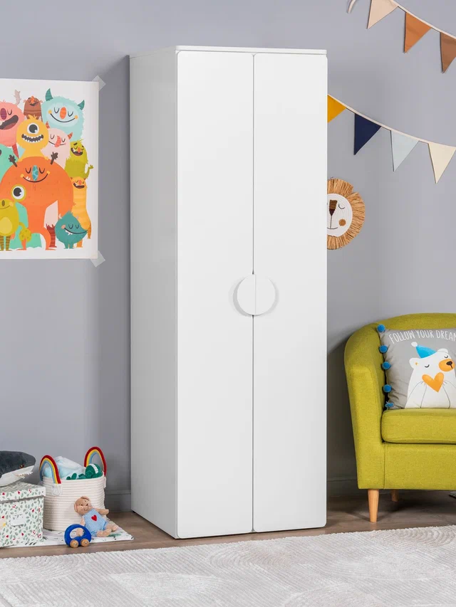 Шкаф распашной Пикси высотой 180 см, белый в Екатеринбурге - gold-germes.ru | фото