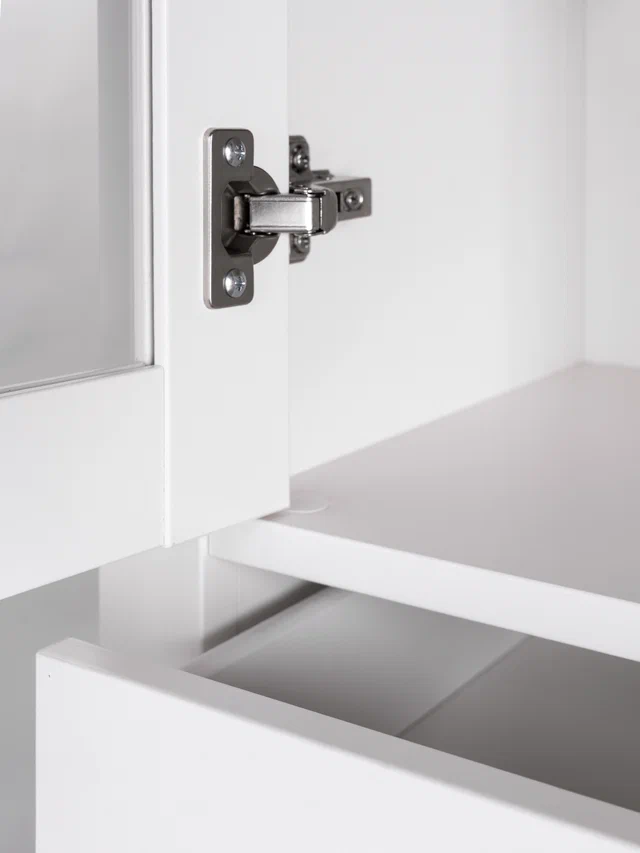 Шкаф Сага 50 с витриной, белый в Екатеринбурге - gold-germes.ru | фото 4