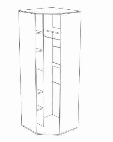 Угловой шкаф Бьянка, дуб сонома/графит глянец в Екатеринбурге - gold-germes.ru | фото 2