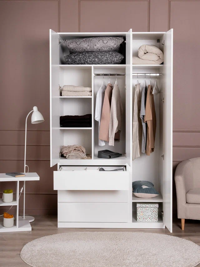 Шкаф распашной Варма Стор 120, белый в Екатеринбурге - gold-germes.ru | фото 2