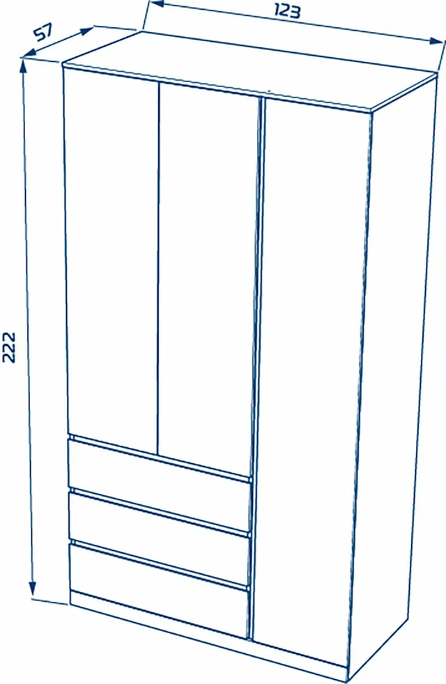 Шкаф распашной Варма Стор 120, белый в Екатеринбурге - gold-germes.ru | фото 5