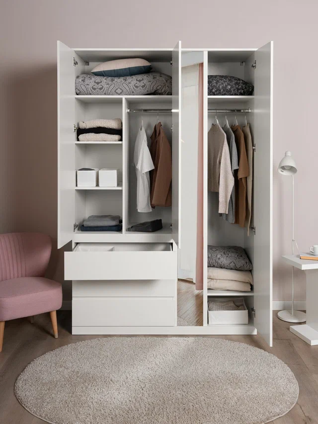 Шкаф распашной Варма Стор 140, белый в Екатеринбурге - gold-germes.ru | фото 2