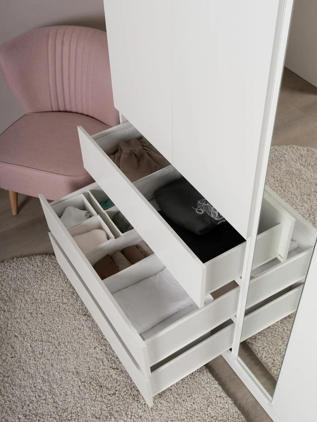 Шкаф распашной Варма Стор 140, белый в Екатеринбурге - gold-germes.ru | фото 3