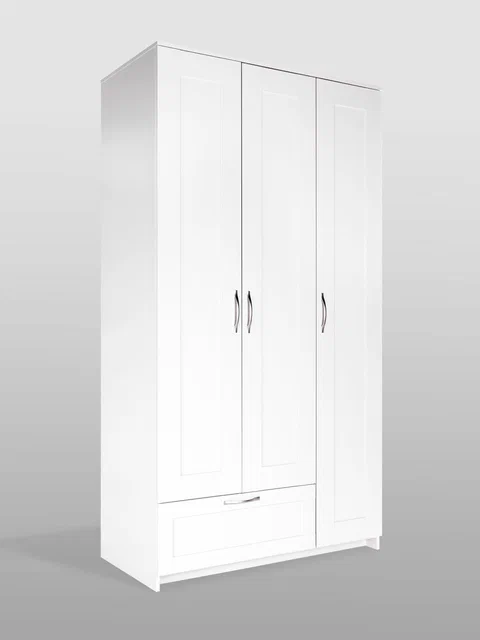 Шкаф ГУД ЛАКК Сириус, 3 двери и 1 ящик, белый в Екатеринбурге - gold-germes.ru | фото 2