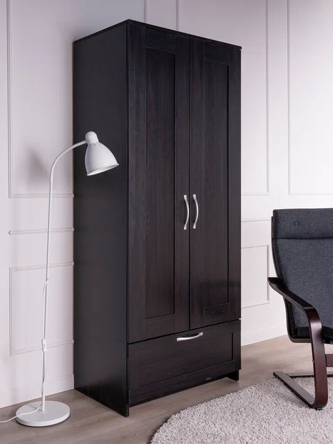 Шкаф Сириус, 2 двери и 1 ящик, дуб венге в Екатеринбурге - gold-germes.ru | фото