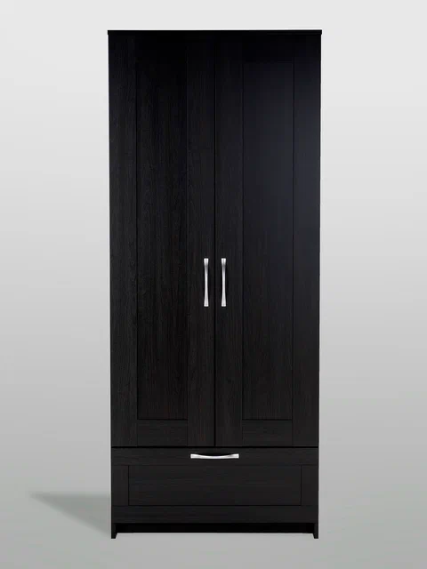 Шкаф Сириус, 2 двери и 1 ящик, дуб венге в Екатеринбурге - gold-germes.ru | фото 2