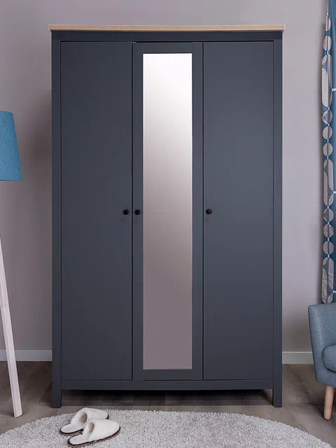 Шкаф распашной Сага, 3 двери серый/ясень в Екатеринбурге - gold-germes.ru | фото