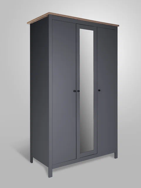 Шкаф распашной Сага, 3 двери серый/ясень в Екатеринбурге - gold-germes.ru | фото 2