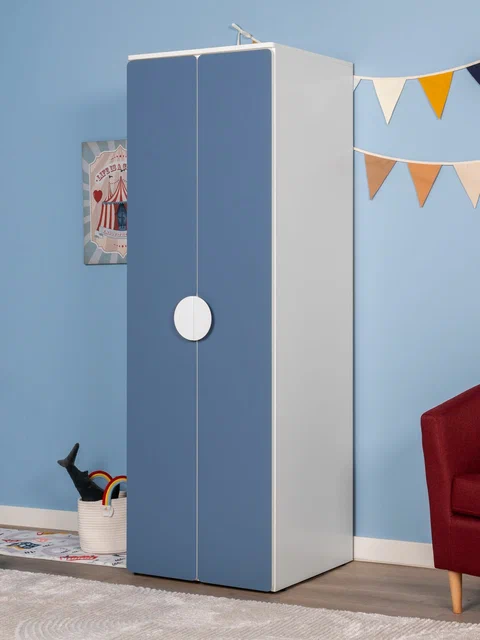 Шкаф распашной Пикси высотой 180 см, голубой в Екатеринбурге - gold-germes.ru | фото