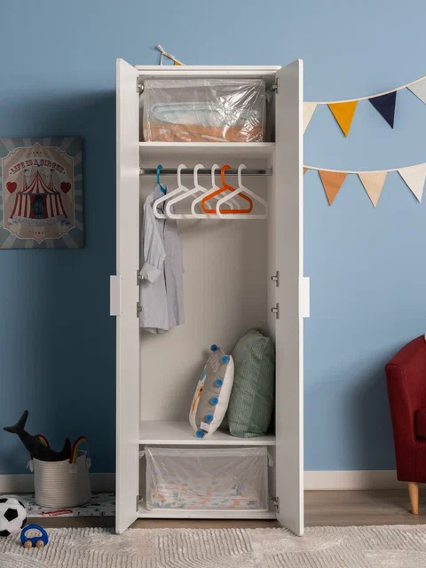 Шкаф распашной Пикси высотой 180 см, голубой в Екатеринбурге - gold-germes.ru | фото 2