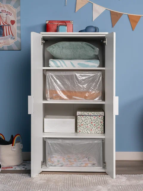 Шкаф распашной Пикси с полками высотой 120 см, голубой в Екатеринбурге - gold-germes.ru | фото 2