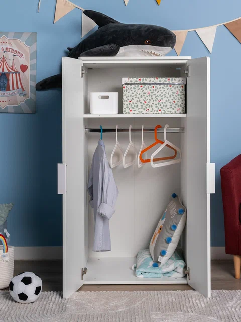 Шкаф распашной Пикси со штангой высотой 120 см, голубой в Екатеринбурге - gold-germes.ru | фото 2