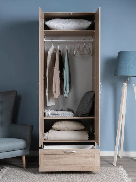 Шкаф ГУД ЛАКК Сириус, 2 двери и 1 ящик, дуб сонома в Екатеринбурге - gold-germes.ru | фото 3