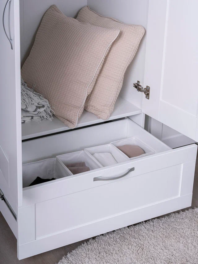 Шкаф Сириус, 2 двери и 1 ящик, белый в Екатеринбурге - gold-germes.ru | фото 4