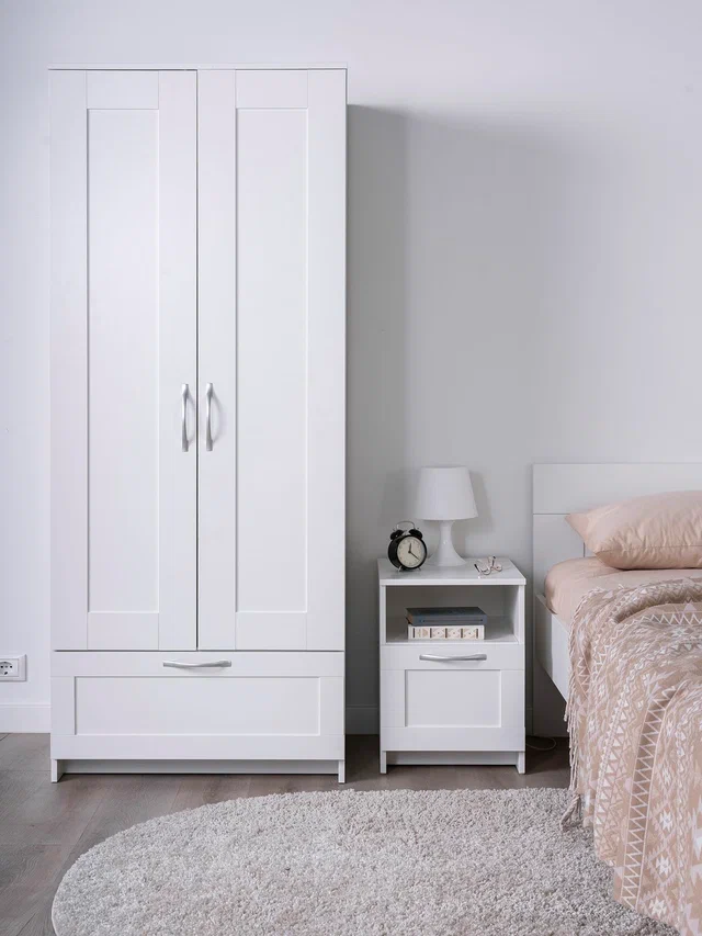 Шкаф Сириус, 2 двери и 1 ящик, белый в Екатеринбурге - gold-germes.ru | фото 2